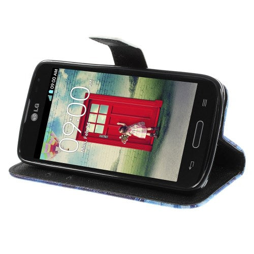 LG L90 Wallet Stand Case Wolves