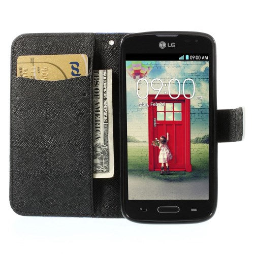 LG L90 Wallet Stand Case Wolves