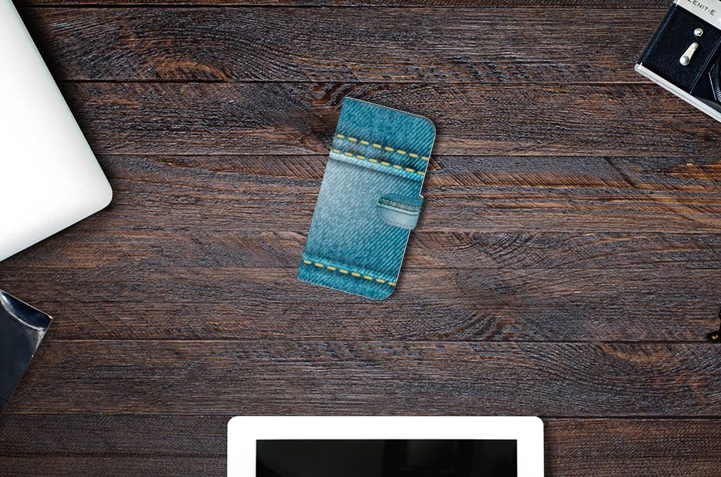 iPhone 14 Pro Wallet Case met Pasjes Jeans
