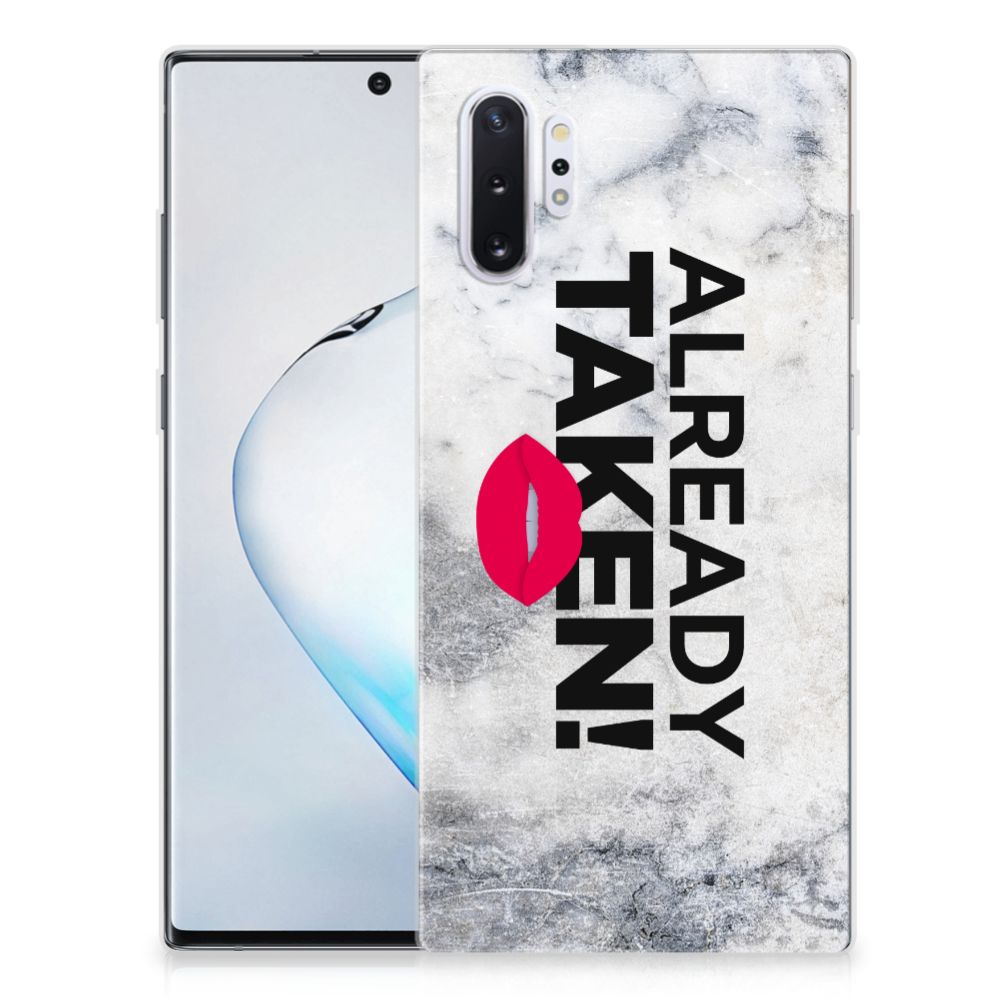 Samsung Galaxy Note 10 Plus Siliconen hoesje met naam Already Taken White