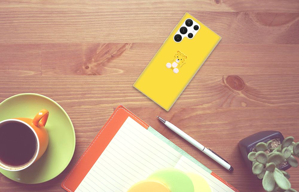 Samsung Galaxy S22 Ultra Telefoonhoesje met Naam Baby Leopard B2C Telecom