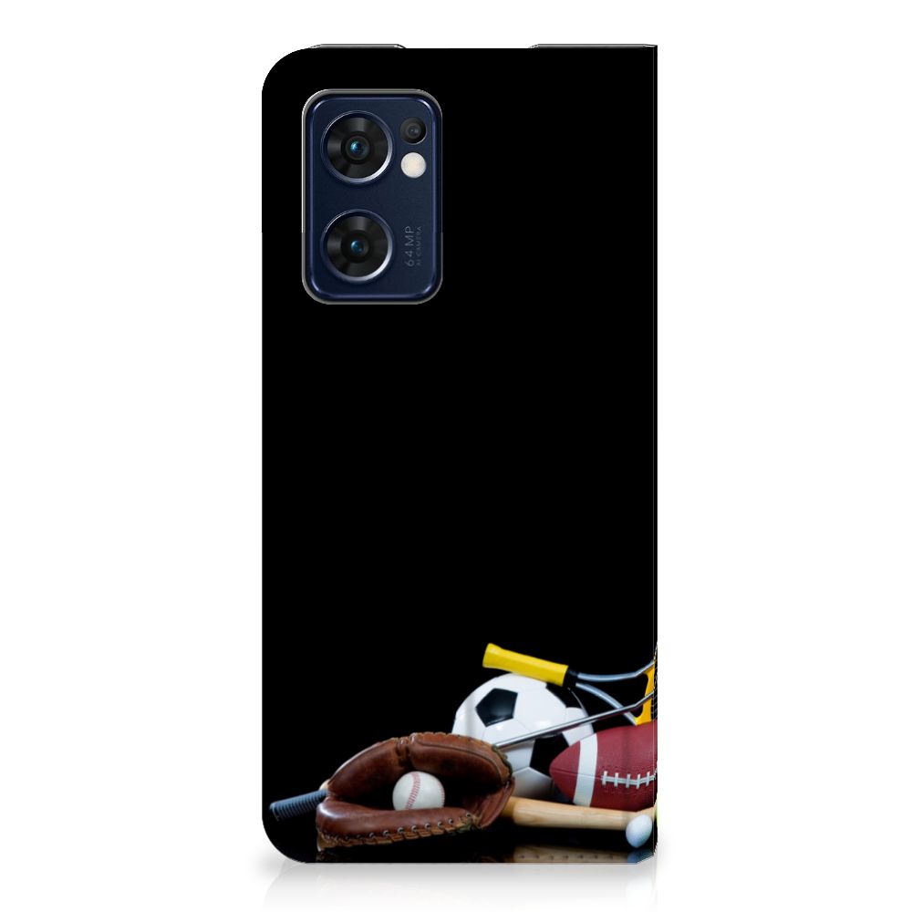 OPPO Find X5 Lite | Reno7 5G Hippe Standcase Sports with various sports equipment design