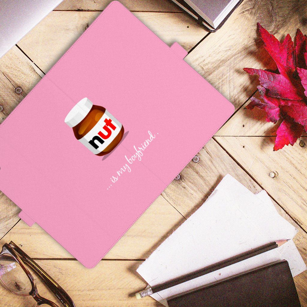 Lenovo Tab P11 Gen 2 Tablet Stand Case Nut Boyfriend roze ontwerp bovenaanzicht