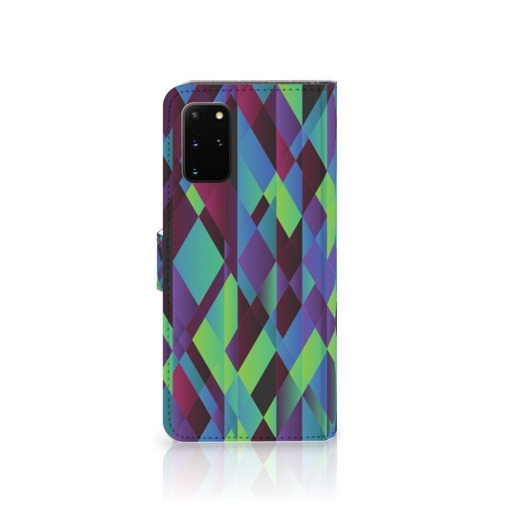 Samsung Galaxy S20 Plus Book Case Abstract Green Blue