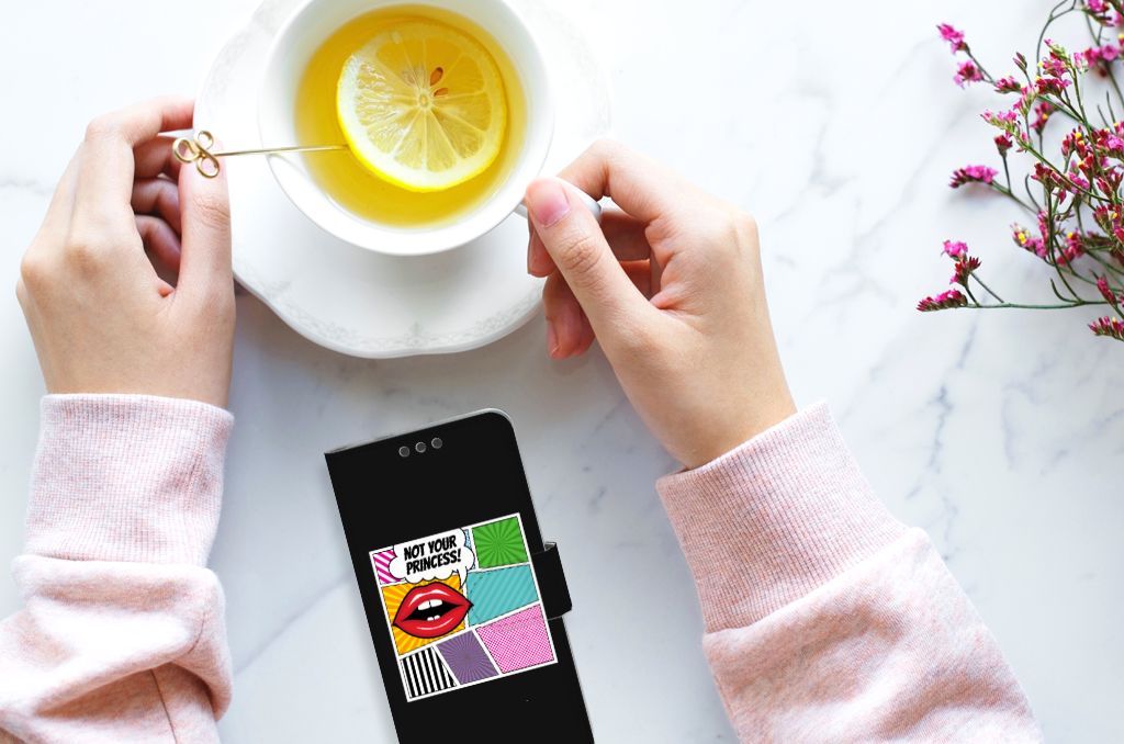 Microsoft Lumia 650 Wallet Case met Pasjes Popart Princess