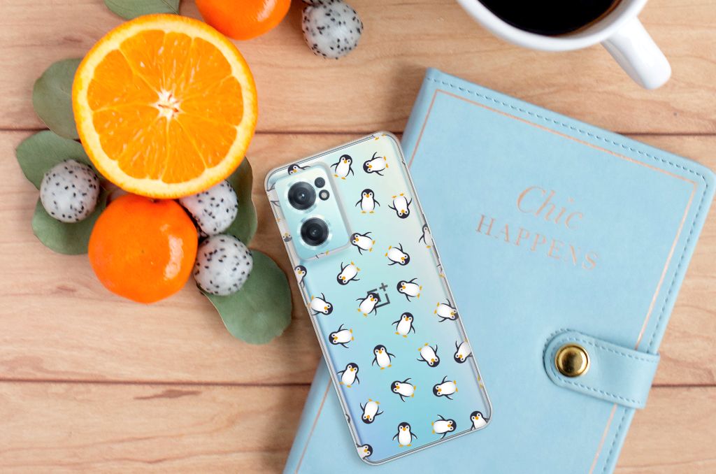 OnePlus Nord CE 2 5G TPU bumper voor OnePlus Nord CE 2 5G Pinguïn detail.