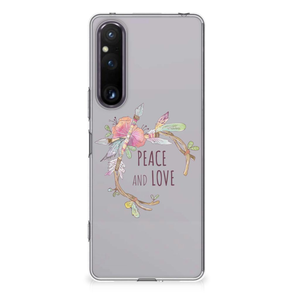 Sony Xperia 1 V Telefoonhoesje met Naam Boho Text