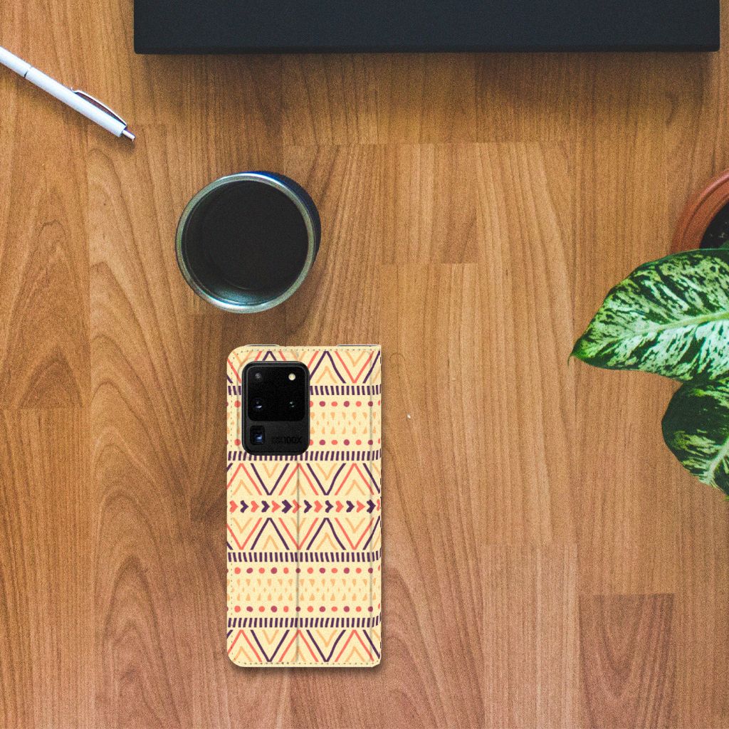 Samsung Galaxy S20 Ultra Hoesje met Magneet Aztec Yellow - B2C Telecom