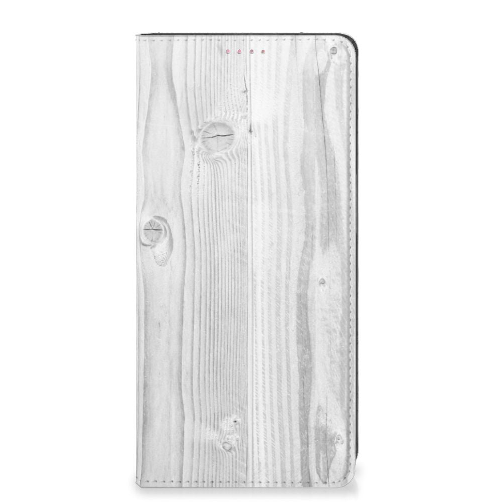 OPPO A54 5G | A74 5G | A93 5G Book Wallet Case White Wood