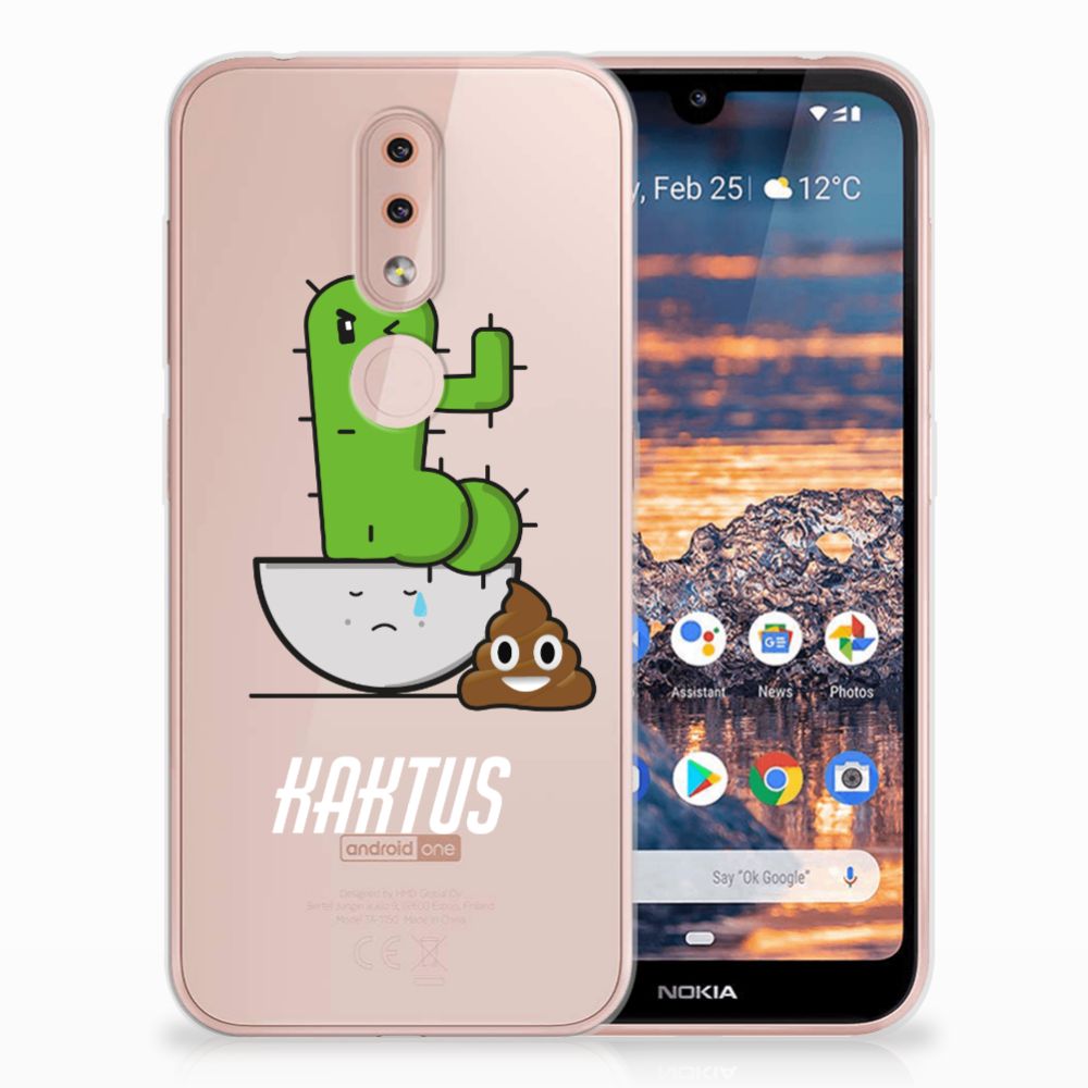 Nokia 4.2 Telefoonhoesje met Naam Cactus Poo