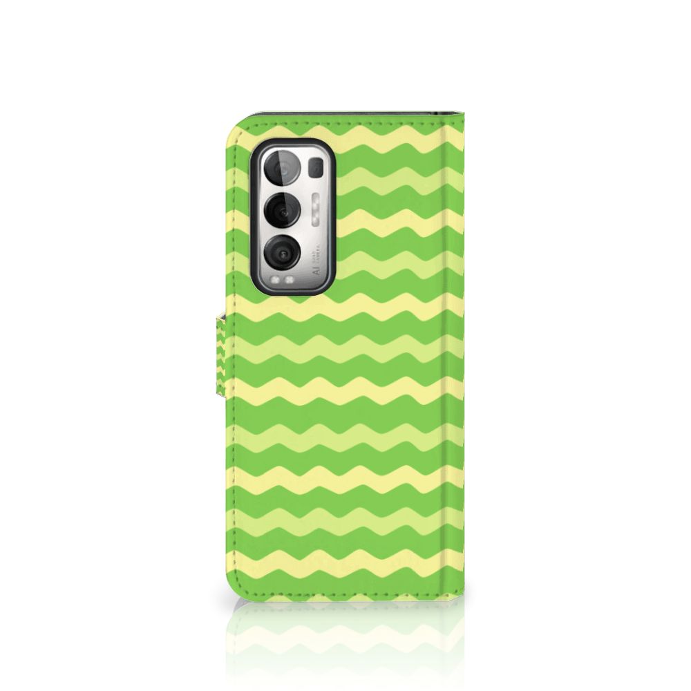OPPO Find X3 Neo 5G Telefoon Hoesje Waves Green