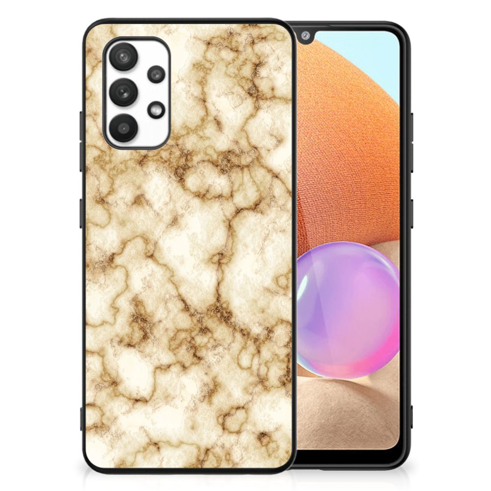 Samsung Galaxy A32 4G | A32 5G Enterprise Editie Marmeren Print Telefoonhoesje Marmer Goud B2C Telecom