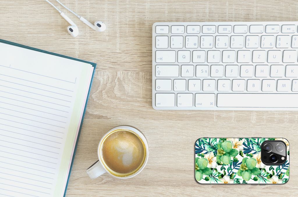 iPhone 14 Pro Bloemen Hoesje Orchidee Groen B2C Telecom