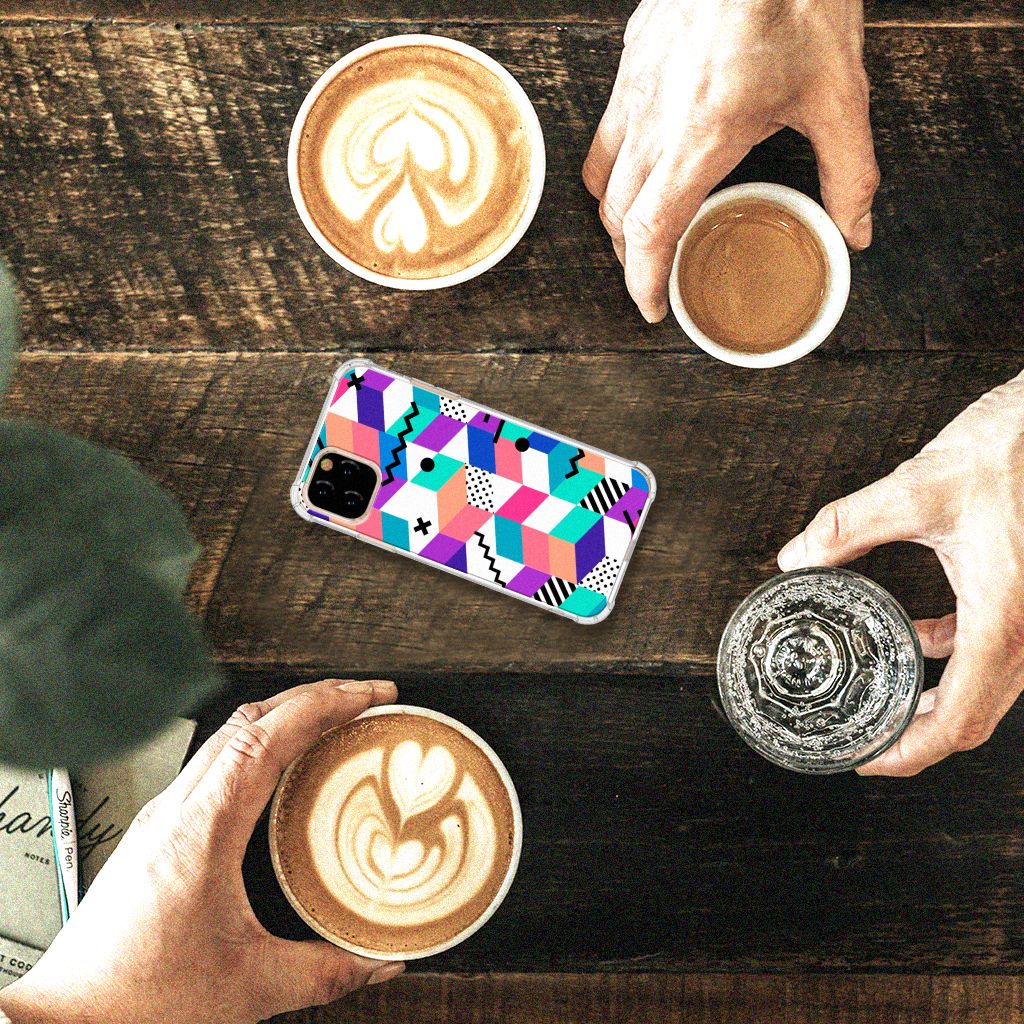 Apple iPhone 11 Pro Shockproof Case Blokken Kleurrijk