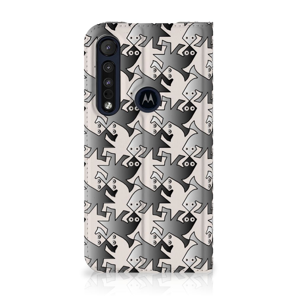 Motorola G8 Plus Hoesje maken Salamander Grey - B2C Telecom