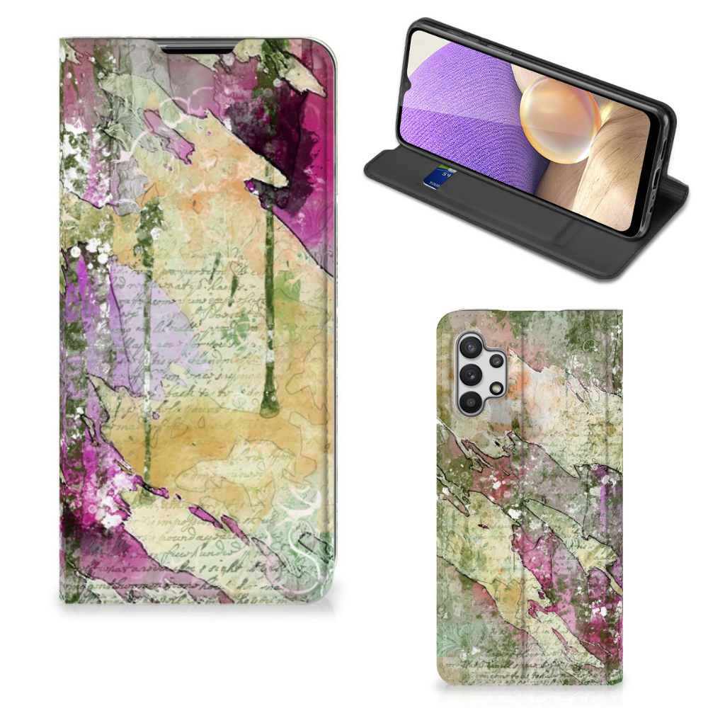 Bookcase Samsung Galaxy A32 5G Letter Painting - B2C Telecom