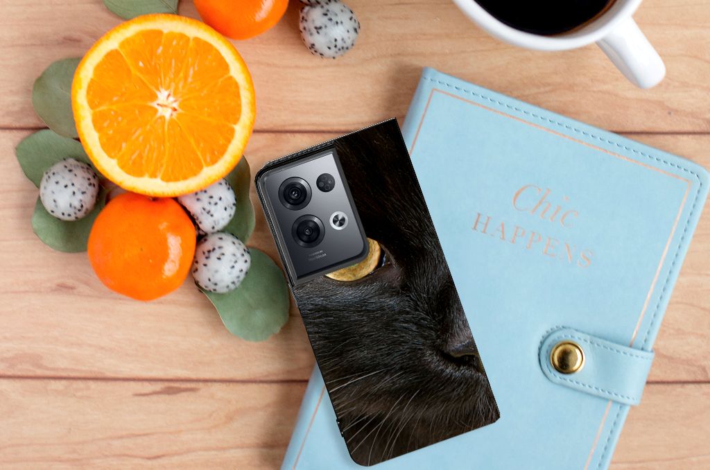 OPPO Reno8 Pro Hoesje maken Zwarte Kat - B2C Telecom