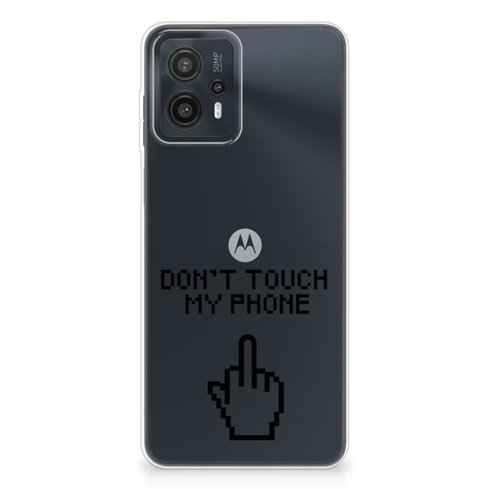 Motorola Moto G23 | G13 Silicone-hoesje Finger Don't Touch My Phone