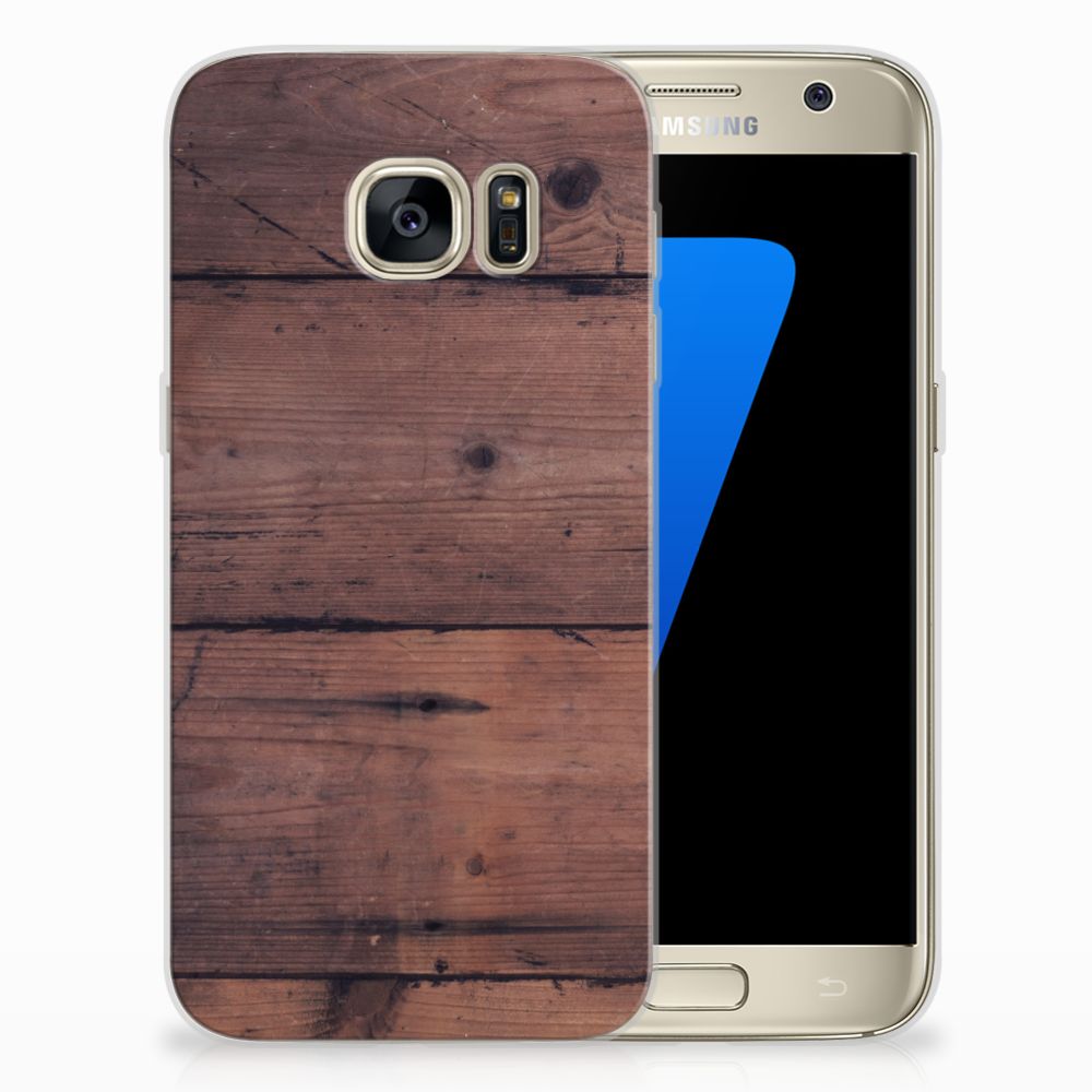 Samsung Galaxy S7 Bumper Hoesje Old Wood