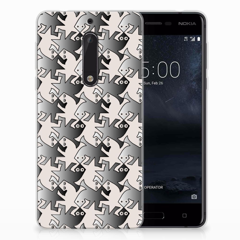 Nokia 5 TPU Hoesje Salamander Grey