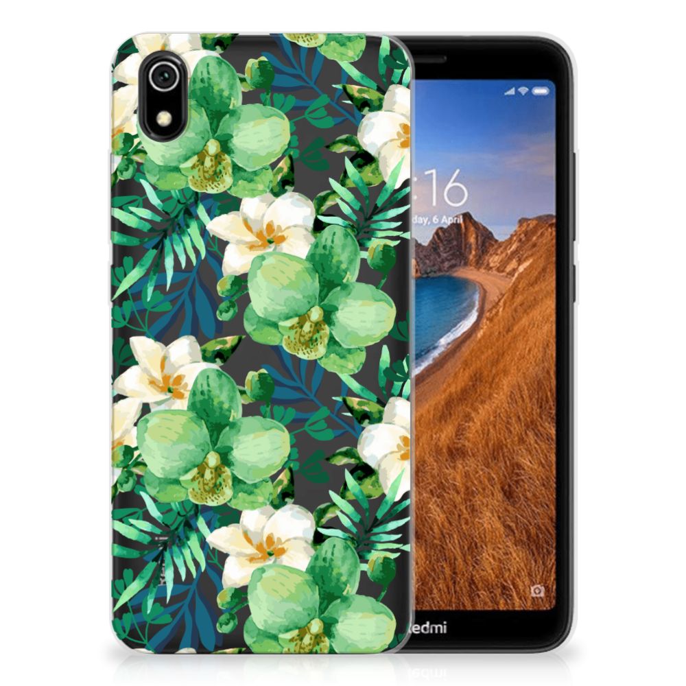 Xiaomi Redmi 7A TPU Case Orchidee Groen