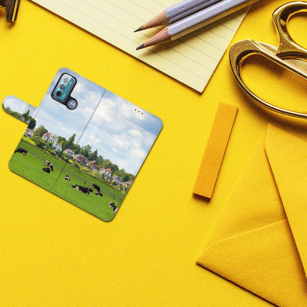 Motorola Moto G60 Telefoonhoesje met Pasjes Koeien