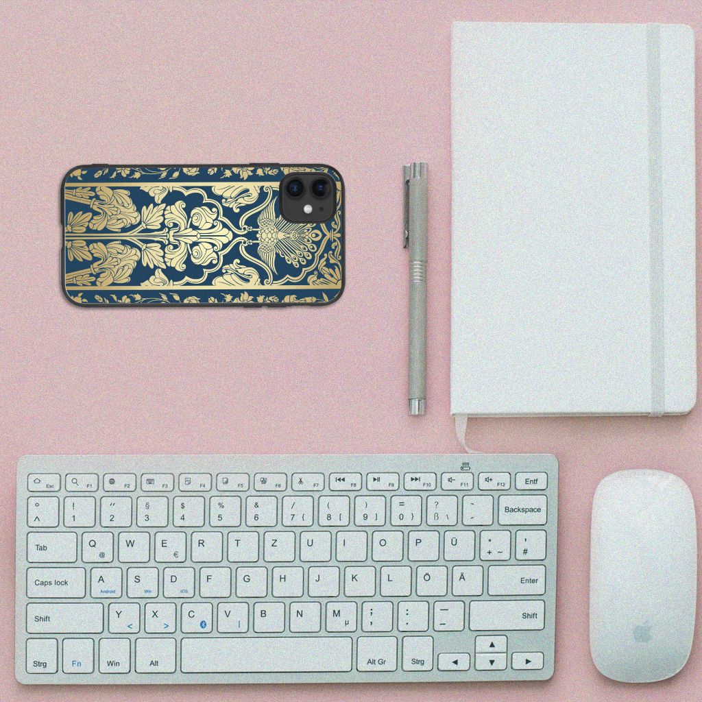 iPhone 11 Bloemen Hoesje Beige Flowers B2C Telecom