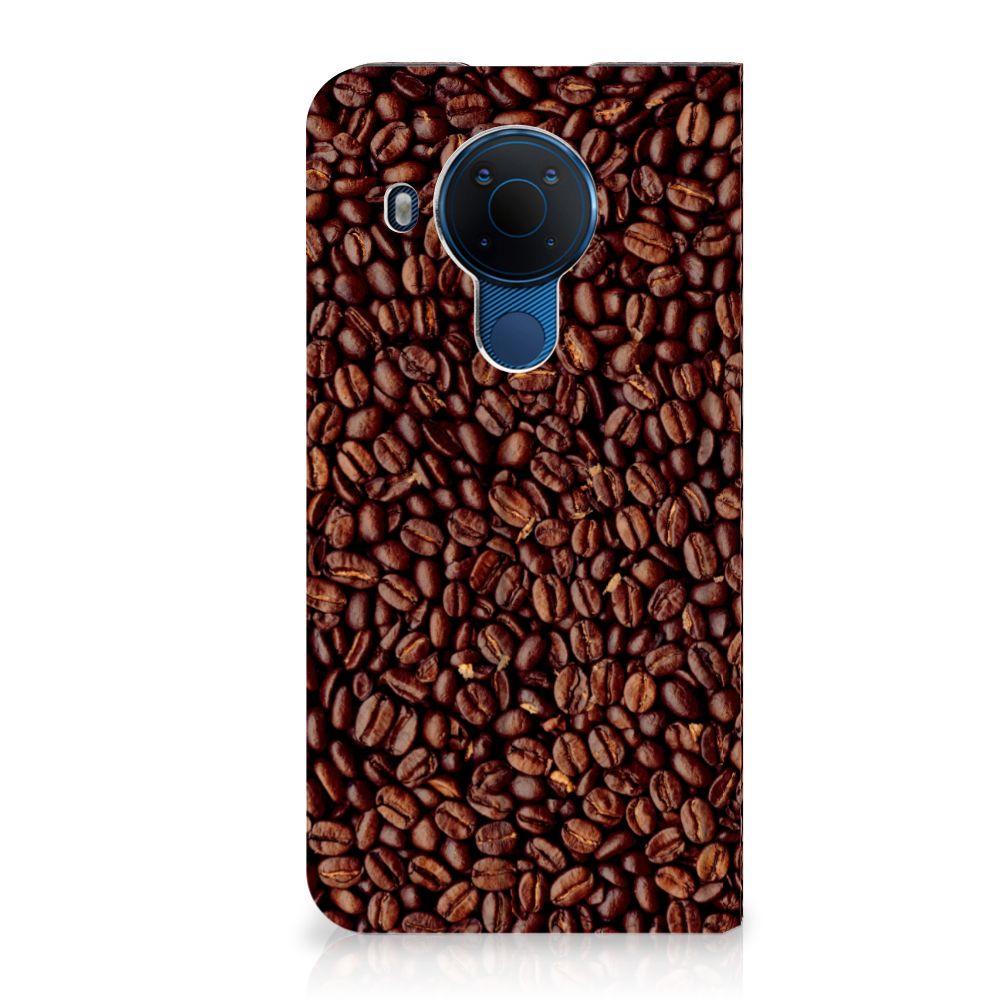 Nokia 5.4 Flip Style Cover Koffiebonen - B2C Telecom
