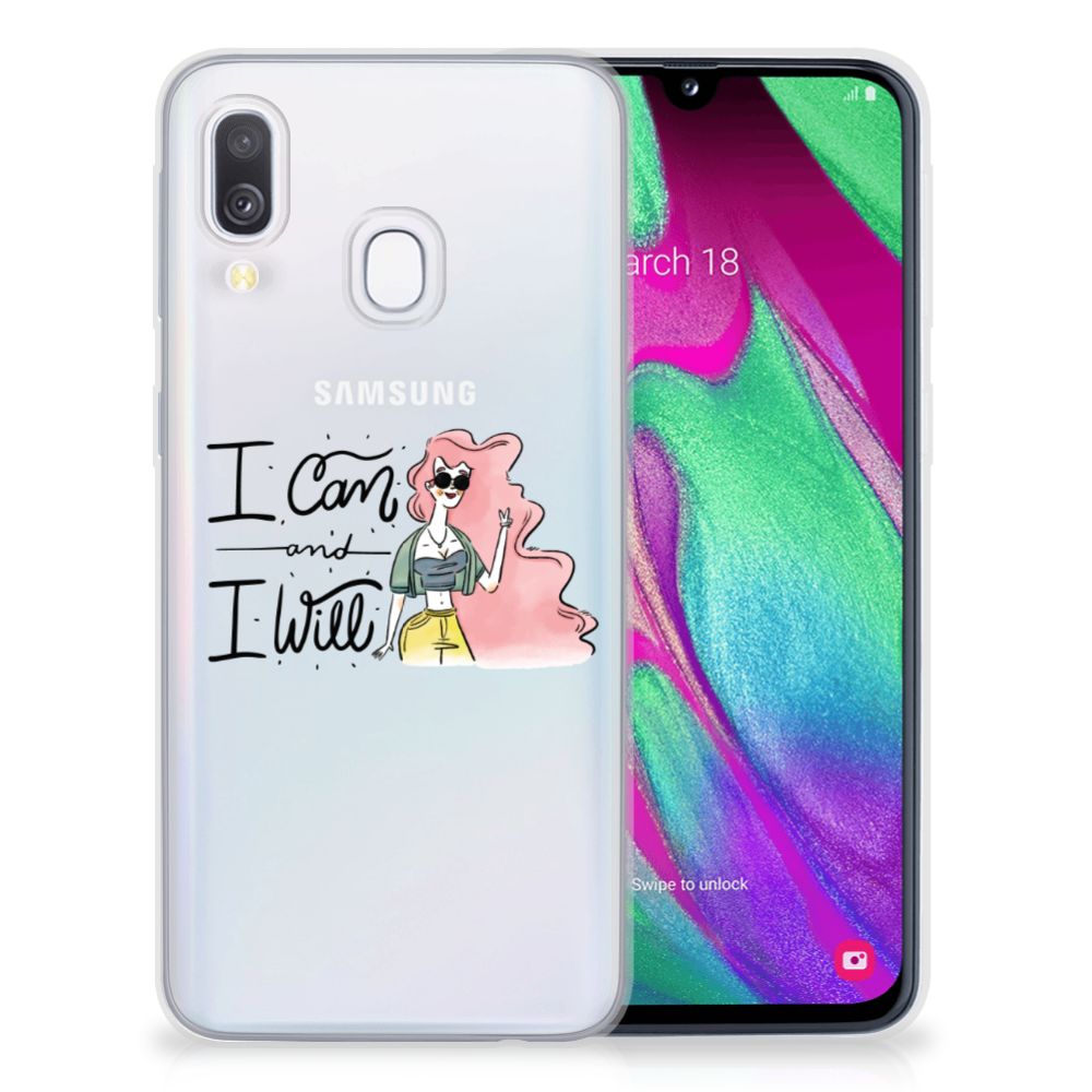 Samsung Galaxy A40 Telefoonhoesje met Naam i Can