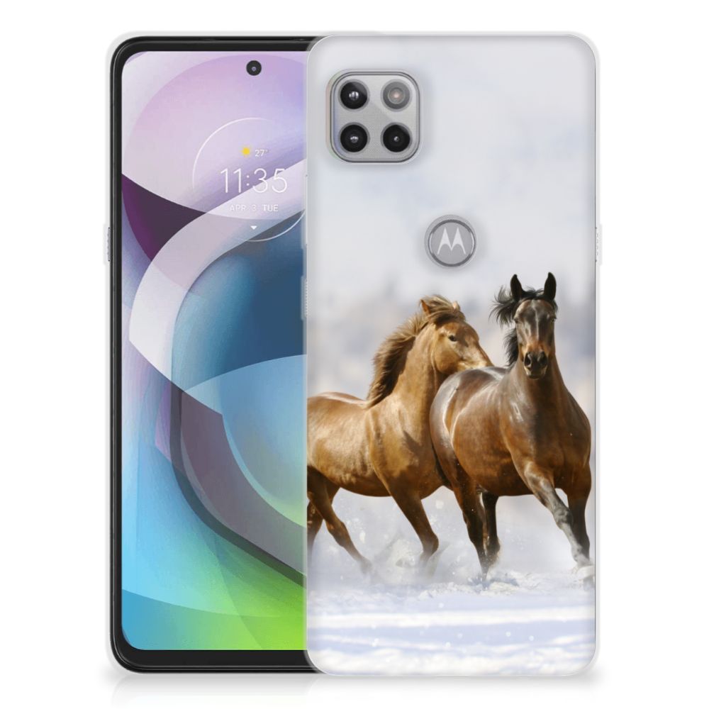 Motorola Moto G 5G TPU Hoesje Paarden