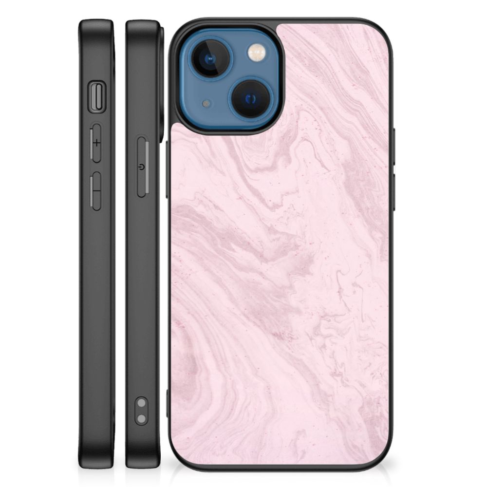 Apple iPhone 13 mini Marmeren Print Telefoonhoesje Marble Pink - Origineel Cadeau Vriendin B2C Telecom