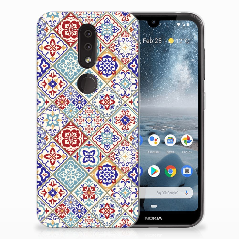 Nokia 4.2 TPU Siliconen Hoesje Tiles Color