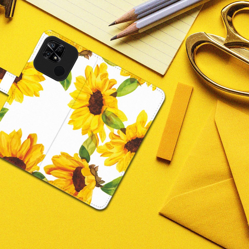 Hoesje voor Xiaomi Redmi 10C Zonnebloemen