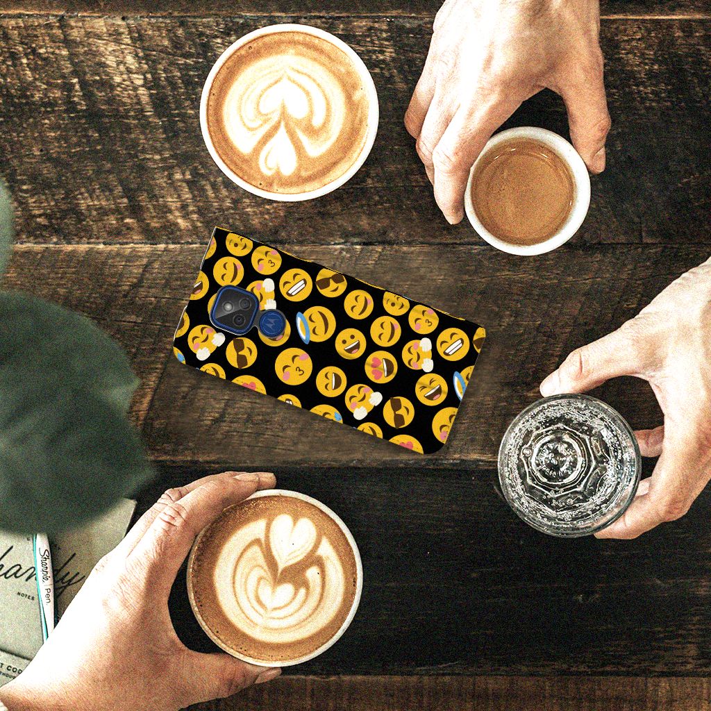 Motorola Moto G9 Play Hoesje met Magneet Emoji - B2C Telecom
