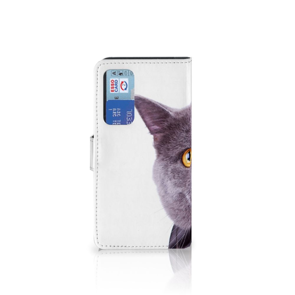 Huawei P40 Telefoonhoesje met Pasjes Kat
