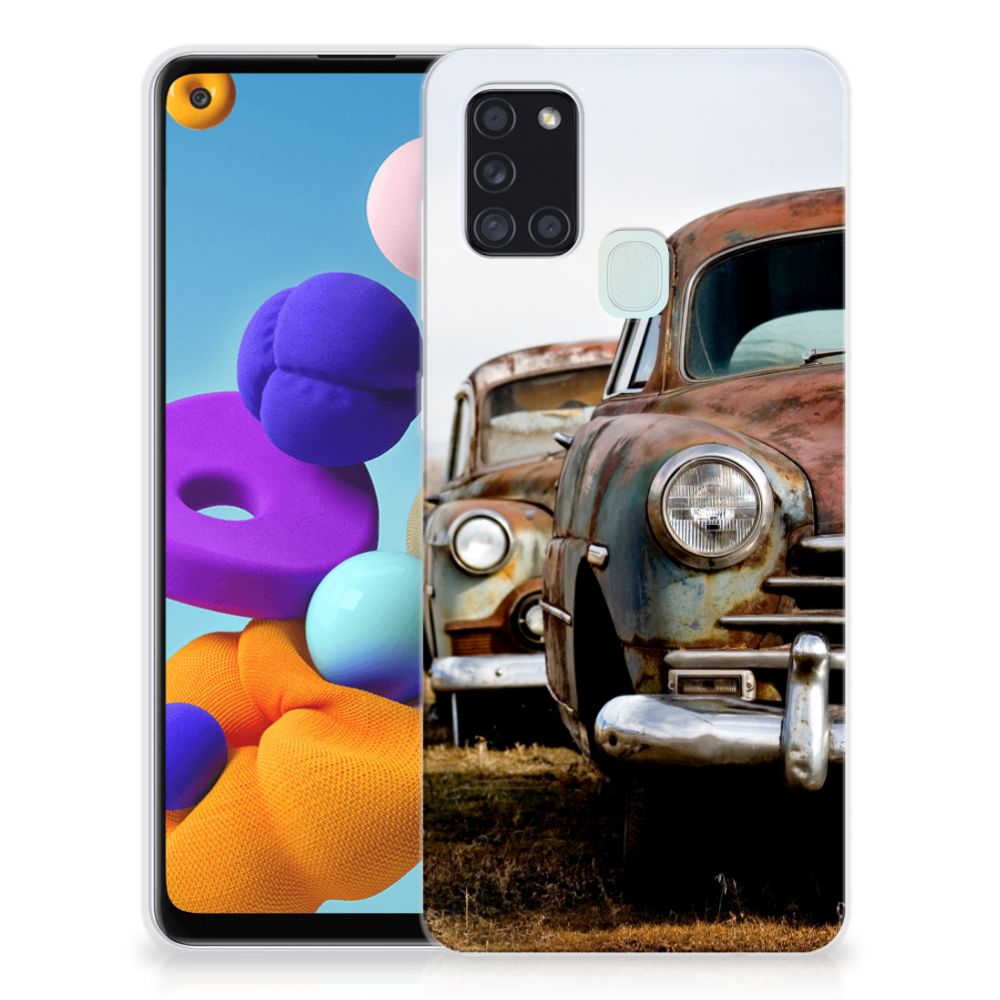 Samsung Galaxy A21s Siliconen Hoesje met foto Vintage Auto