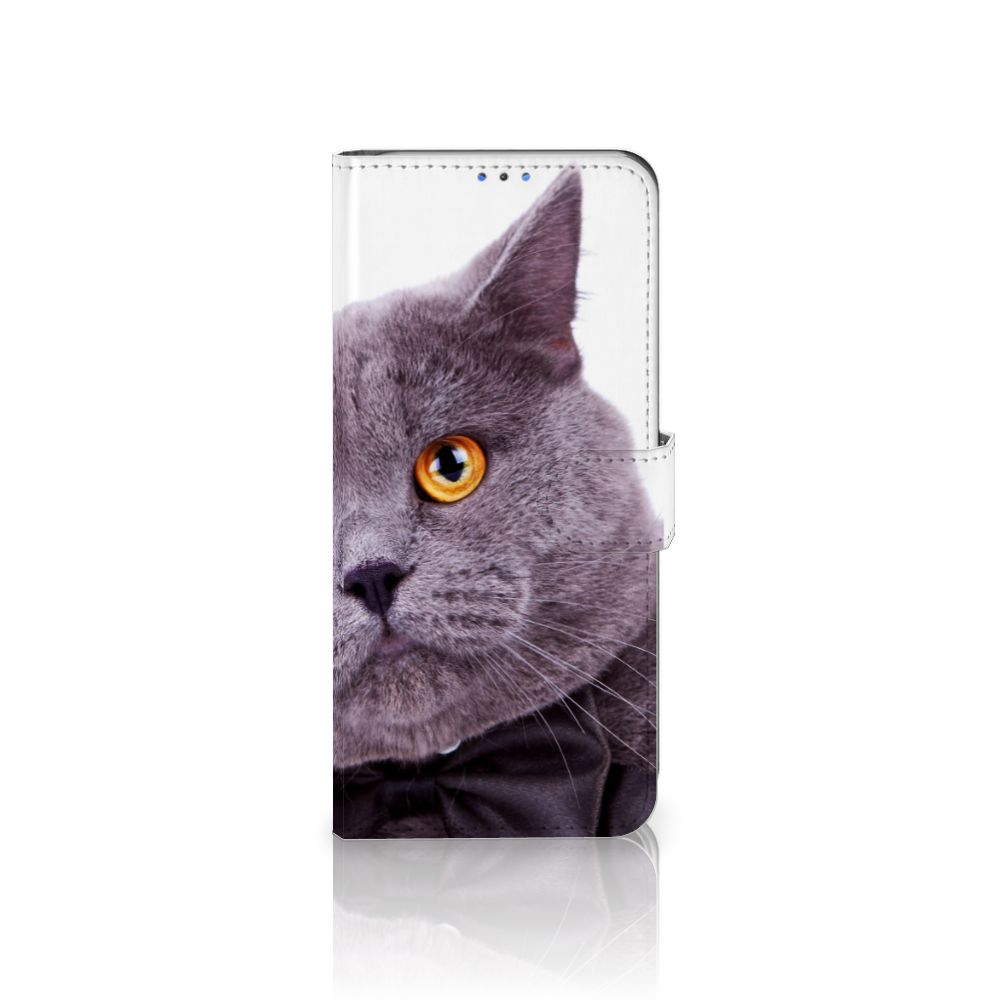 Motorola G8 Power Lite Telefoonhoesje met Pasjes Kat