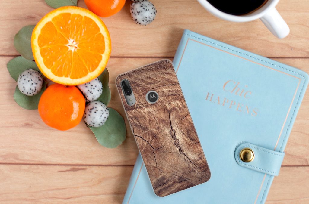 Motorola Moto E6 Plus Bumper Hoesje Tree Trunk