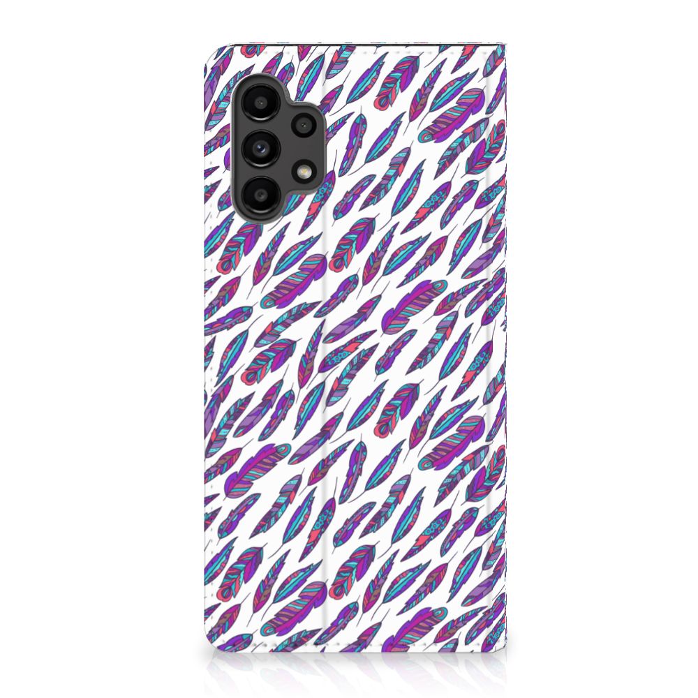 Samsung Galaxy A13 (4G) Hoesje met Magneet Feathers Color - B2C Telecom