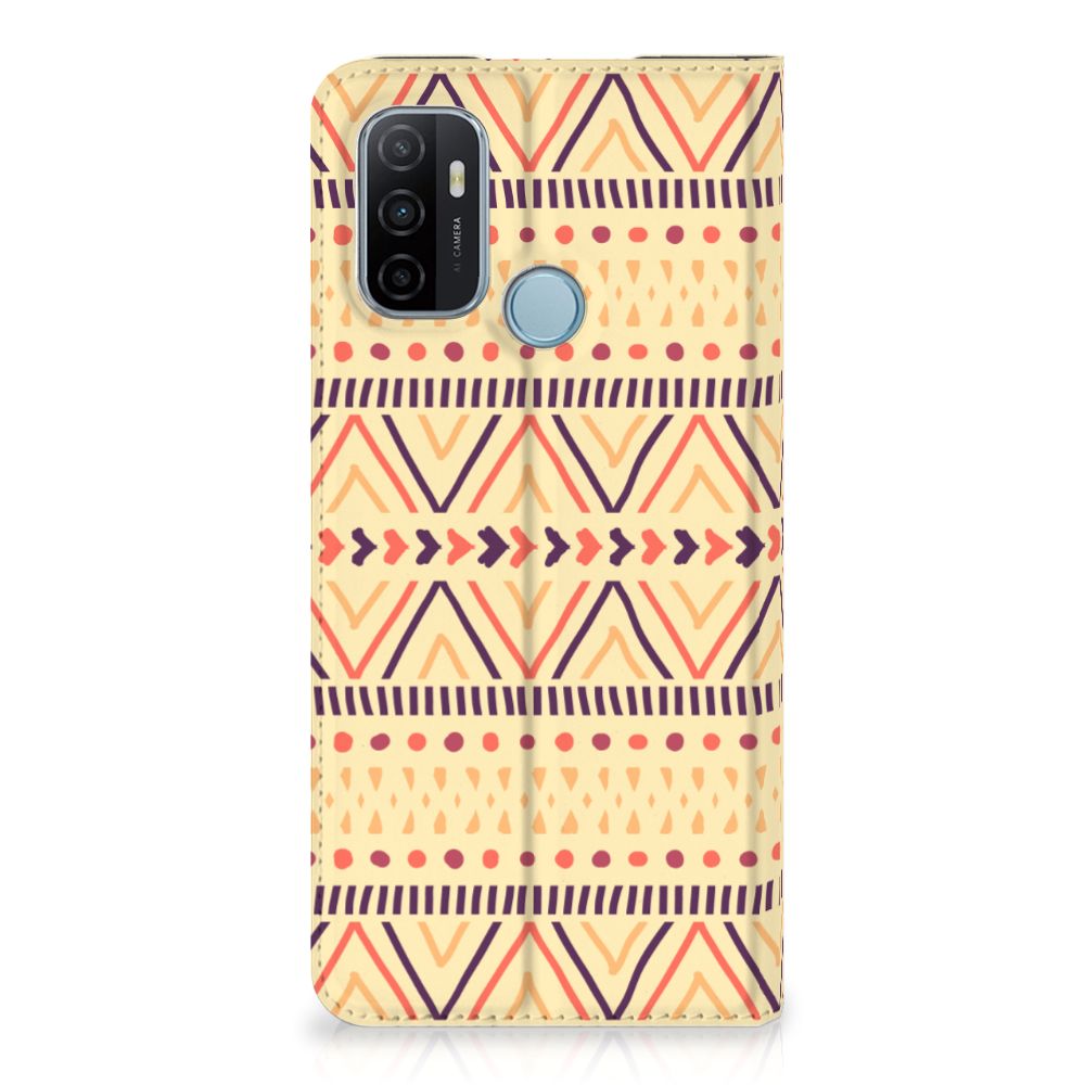 OPPO A53 | A53s Hoesje met Magneet Aztec Yellow - B2C Telecom