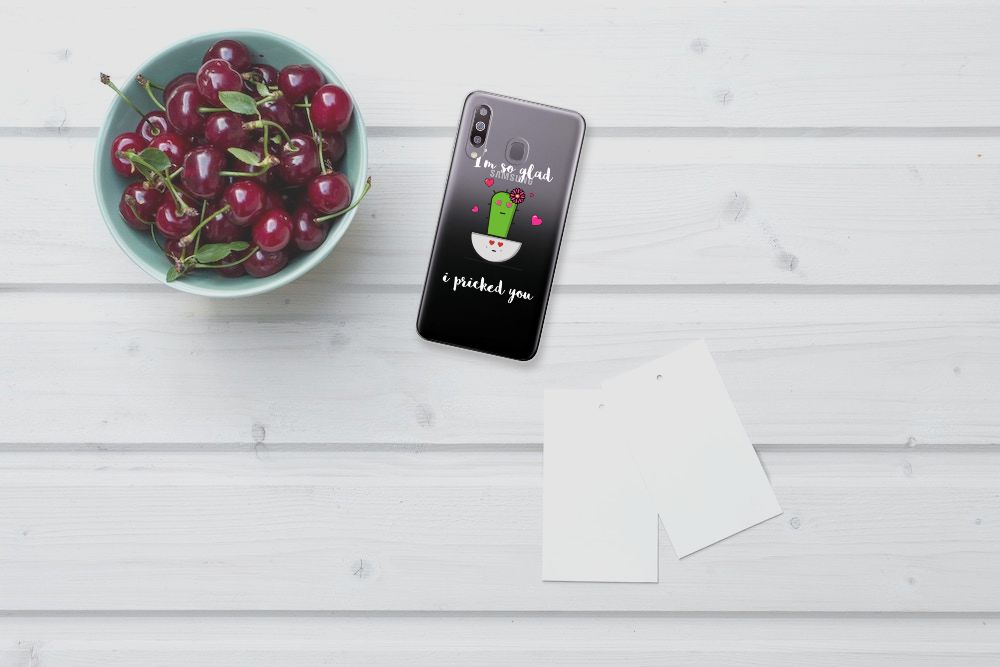 Samsung Galaxy M30 Telefoonhoesje met Naam Cactus Glad