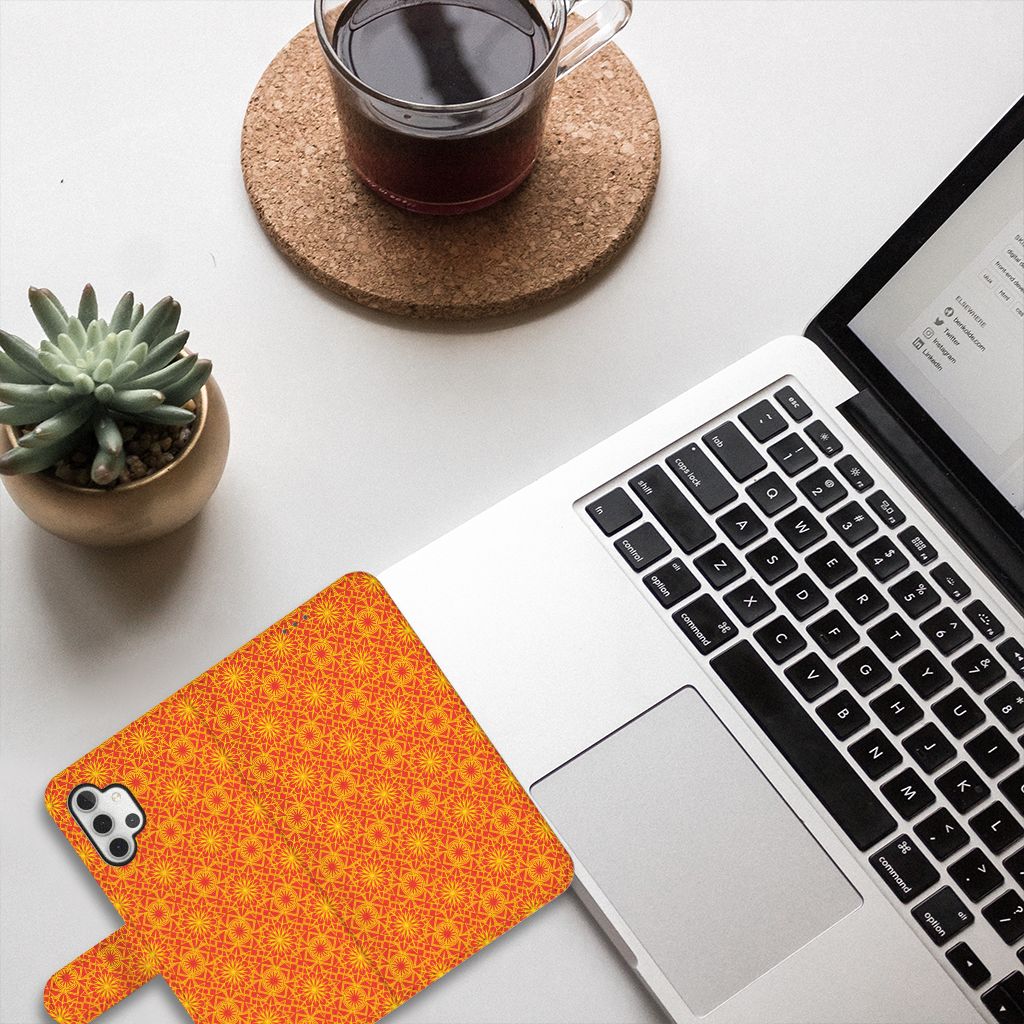 Samsung Galaxy A32 5G Telefoon Hoesje Batik Oranje