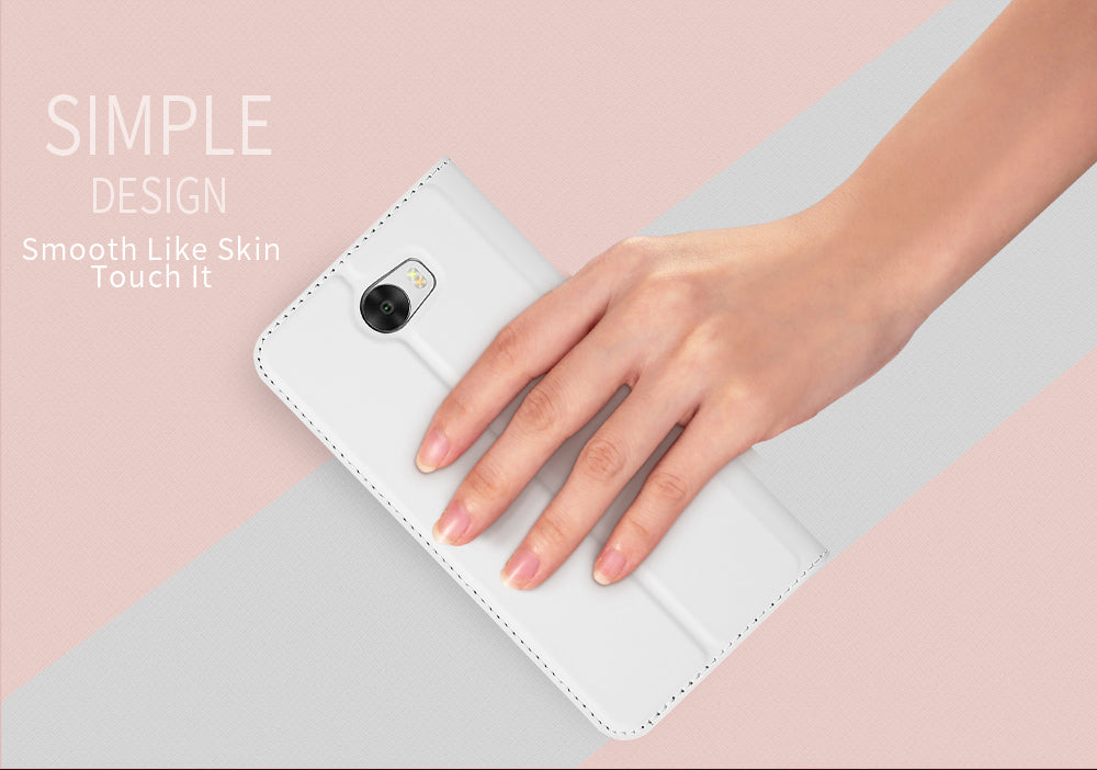 Huawei Y5 2 | Y6 Compact Hoesje Wit met Opbergvakje