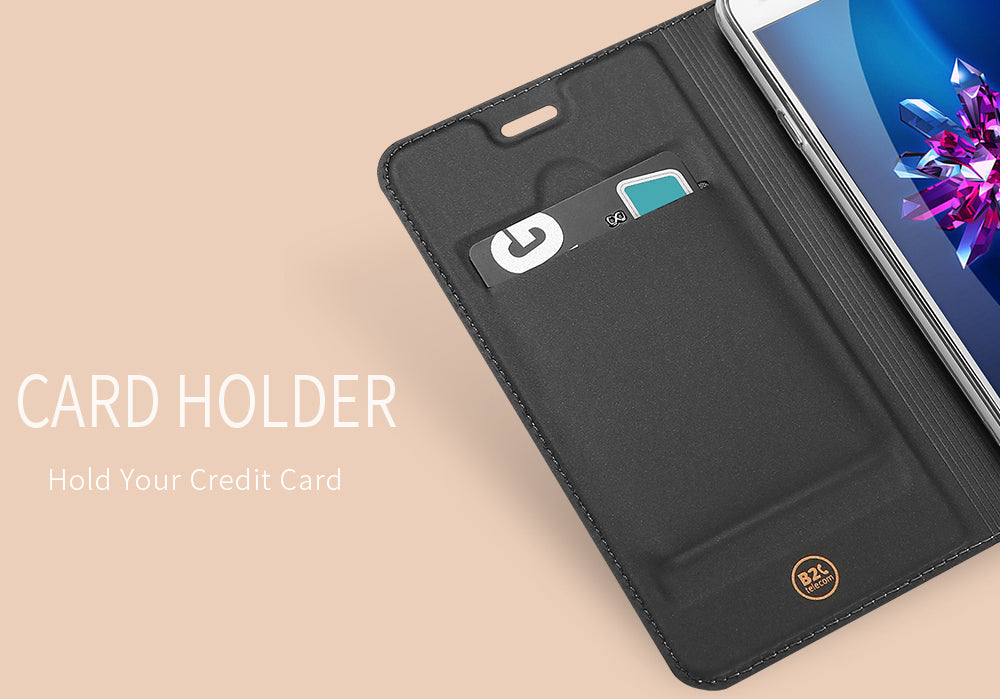 Huawei Y5 2 | Y6 Compact Hoesje Wit met Opbergvakje