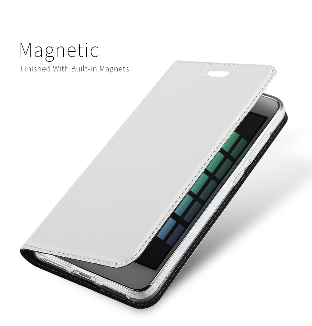 Huawei Y5 2 | Y6 Compact Hoesje Wit met Opbergvakje