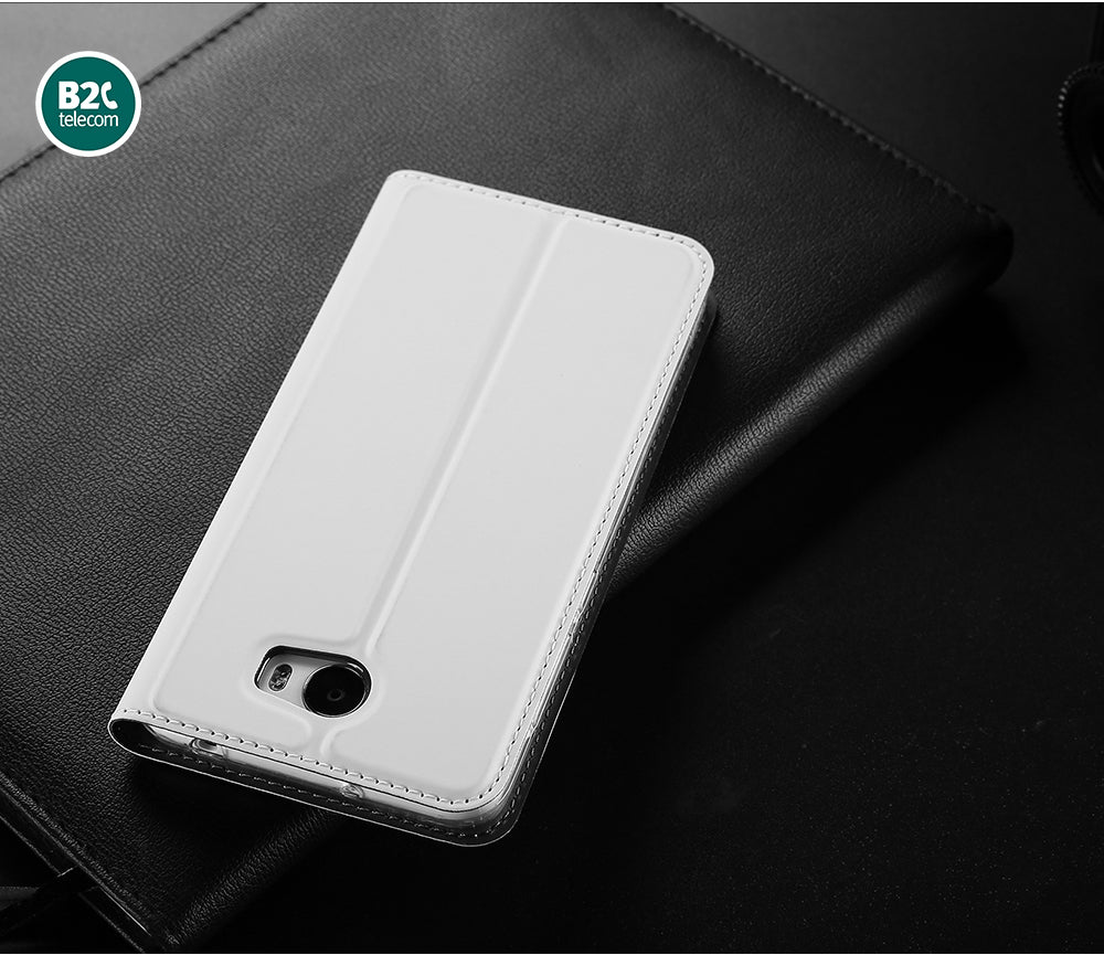 Huawei Y5 2 | Y6 Compact Hoesje Wit met Opbergvakje