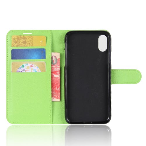 Apple iPhone X | Xs Hoesje Groen met opbergvakjes