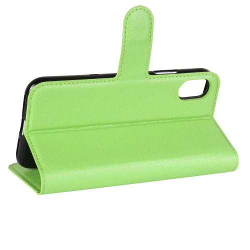 Apple iPhone X | Xs Hoesje Groen met opbergvakjes