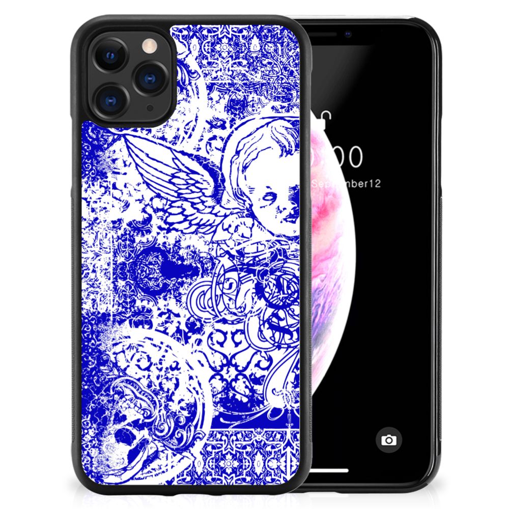 Mobiel Case Apple iPhone 11 Pro Max Angel Skull Blauw
