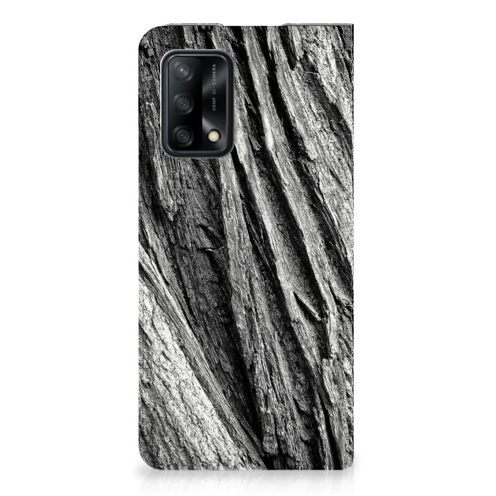 Book Wallet Case OPPO A74 4G Boomschors Grijs - B2C Telecom